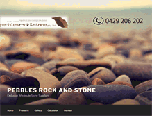 Tablet Screenshot of pebblesrockandstone.com.au